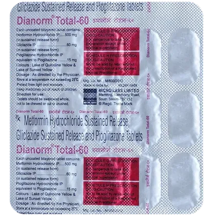 dianorm total 60mg tablet 10's